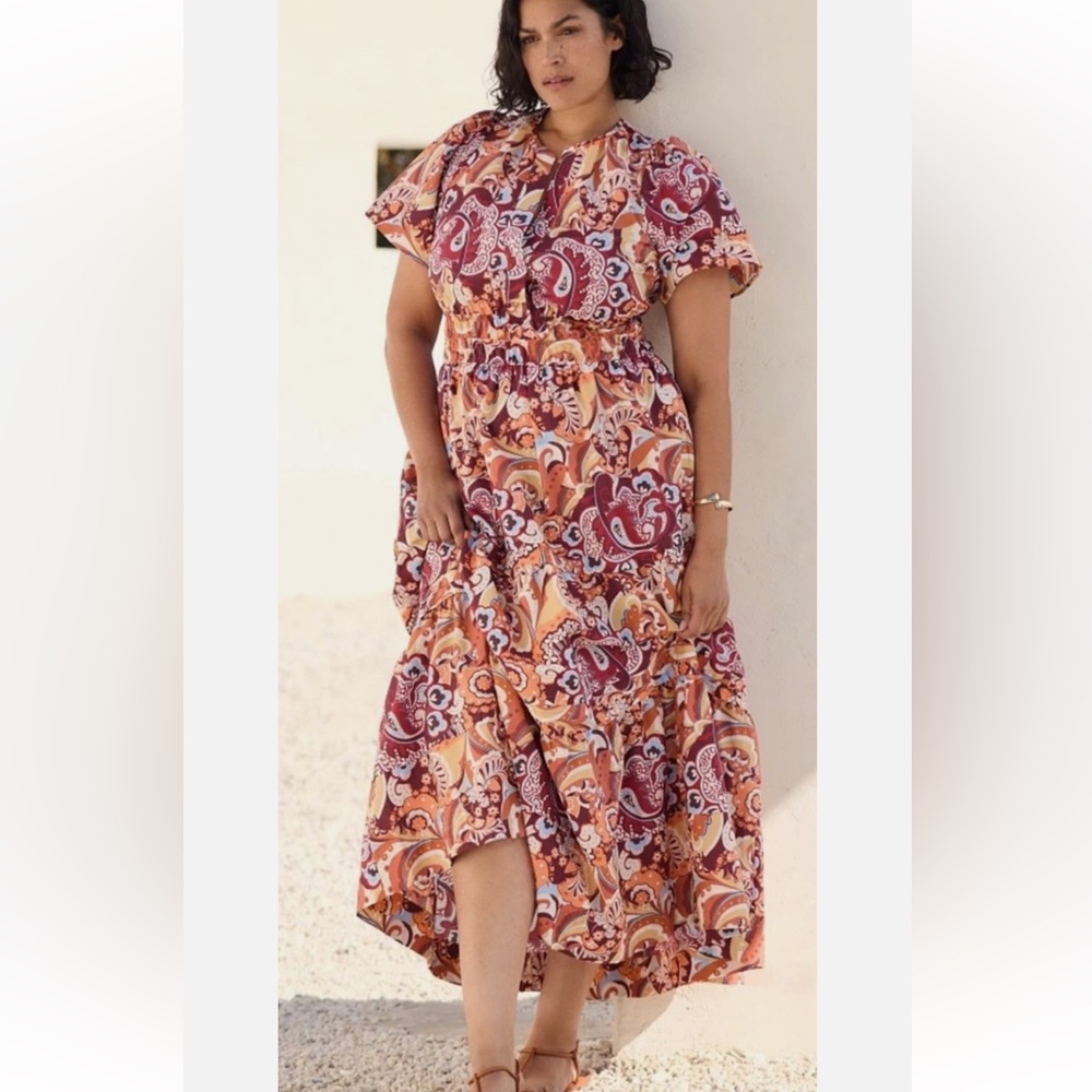 Anthropologie Somerset Maxi Dress in Floral Paisley Print